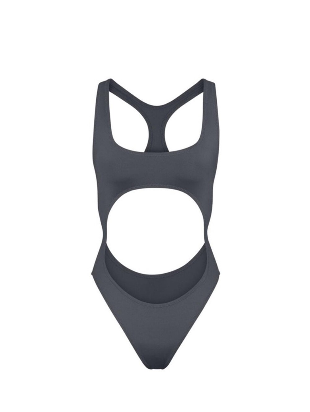 Skims Signature Swim Monokini Bathing Suit Gunmetal Gray M,L SW-MKN-0012